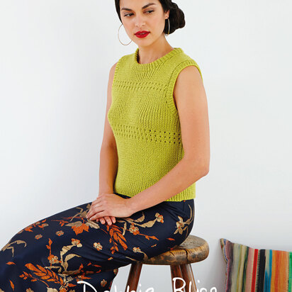 "Margarita Top" - Top Knitting Pattern For Women in Debbie Bliss Sita