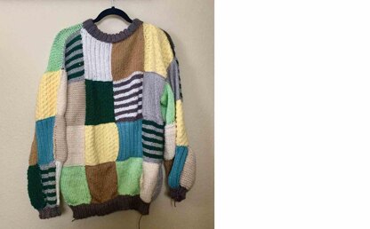 Oversized Color Block Sweater