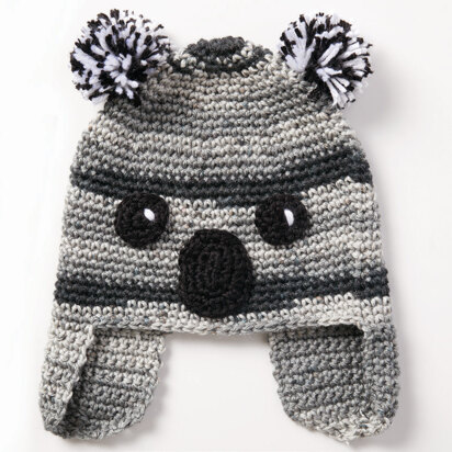 Koala-Ty Hat in Caron Simply Soft and Simply Soft Ombre - Downloadable PDF