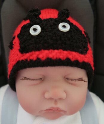 Ladybird Baby Car Seat Blanket + Hat