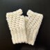 White Winter Wrist Warmers