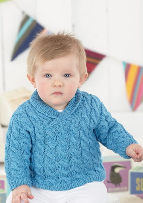 Sweater, Helmet and Blanket in Sirdar Snuggly Baby Bamboo DK - 4590 - Downloadable PDF