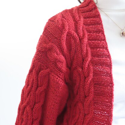 Cranberry Cables Cardi