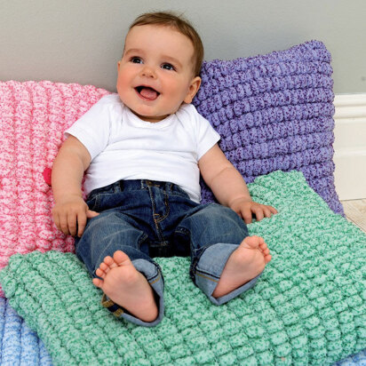 Baby Cushion, Blanket, Playmat & Cot Bumper in Rico Creative Pompon Party - 220