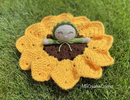 Sunflower dolly lovey blanket