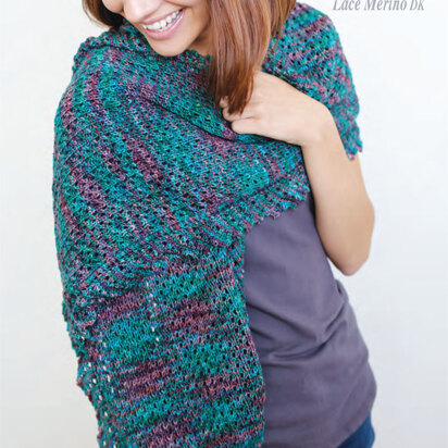 Lace Wrap in Ella Rae Lace Merino DK - ER6-04 - Downloadable PDF