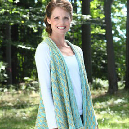 501 Lenticular Cardigan - Knitting Pattern for Women in Valley Yarns Northfield Hand Dyed