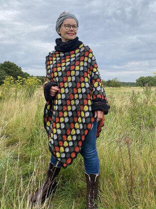 Oversized Honeycomb Poncho