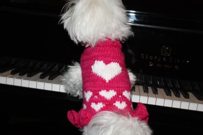 My Funny Valentine Dog Sweater