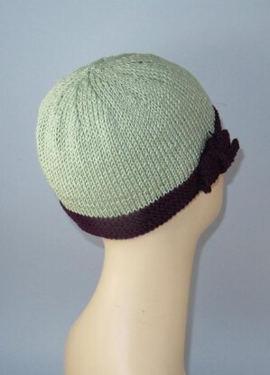 Tie Up Bow Beanie Circular Knitting Pattern