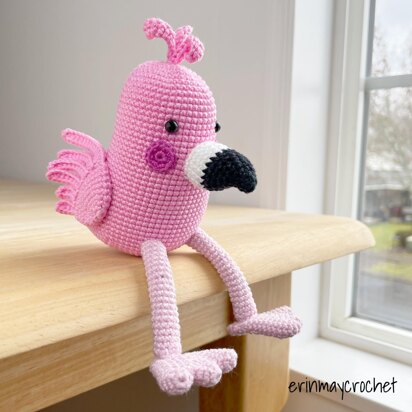 Fanny the Flamingo by erinmaycrochet