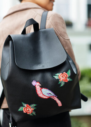 5TH Avenue - Parrot and Roses Rucksack in Anchor - Downloadable PDF
