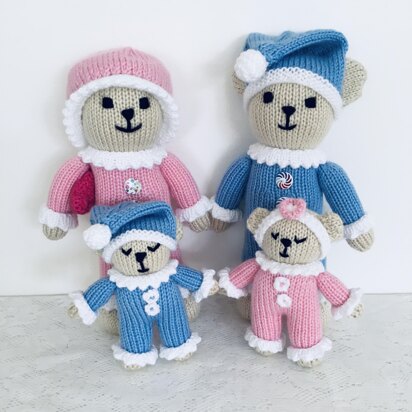 Sleepy time teddy bear family 19026 - knitting pattern
