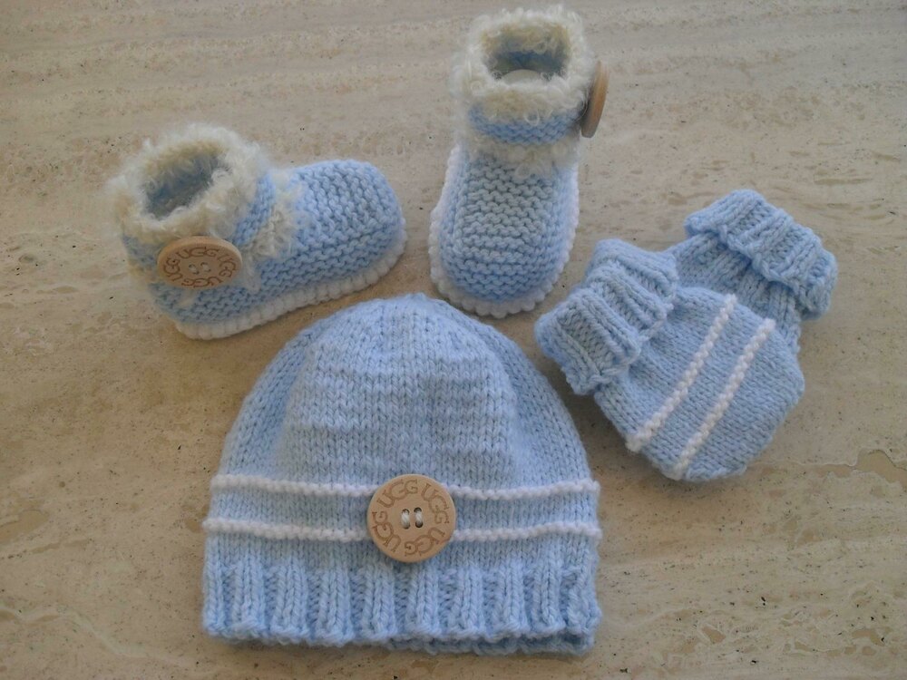 Baby boy mittens and on sale booties