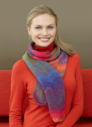 Chevron Scarf in Lion Brand Amazing - L0581