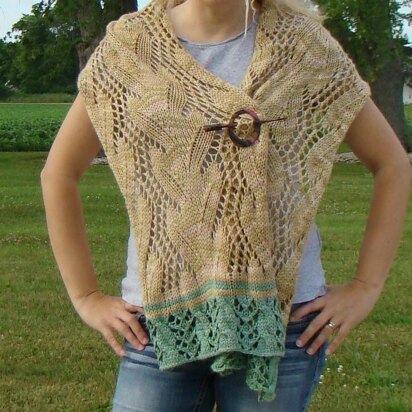 Golden Springs Shawl - knitting pattern