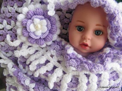 Crochet Flower 3D "Lilac Mosaic"