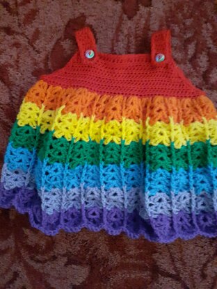 Shell Crochet Pinafore Dress