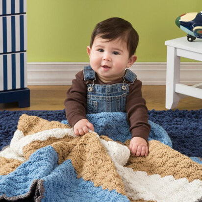 Baby Shells Blanket in Red Heart With Love Solids - LW4298 - Downloadable PDF