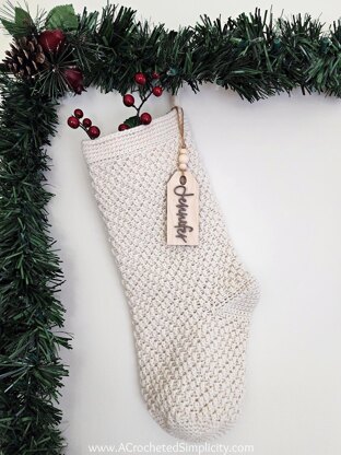 Stacked Diamonds Christmas Stocking