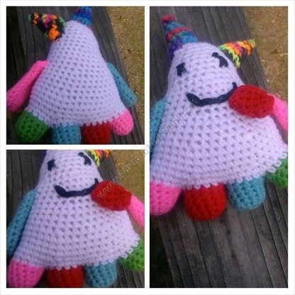 Crochet Rainbow Monster Amigurumi Alien Plushie Doll For Babies