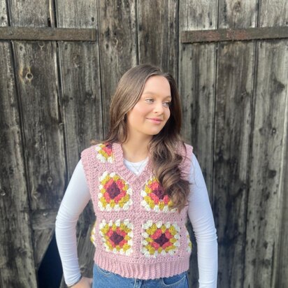 Chunky Granny Square Tank Top