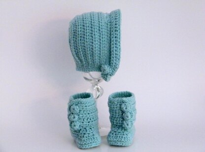 Baby Bonnet and Booties