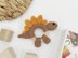 Crochet dinosaur baby rattle teether toy crochet pattern Stegosaurus