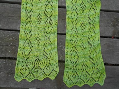 Estonian Diamonds Lace Scarf