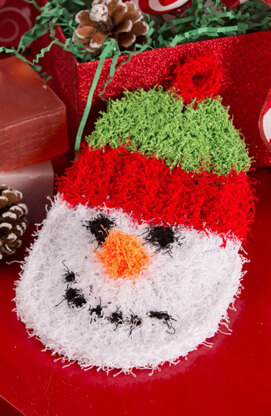 Snowman in Red Heart Scrubby - LW5009 - Downloadable PDF