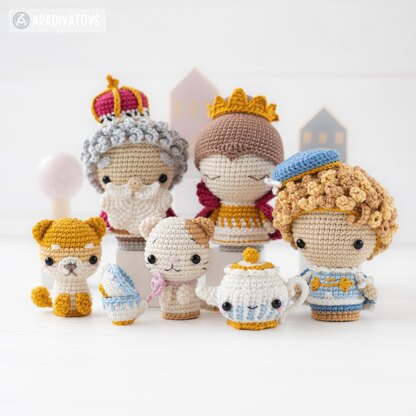 Royal Family Crochet Pattern by AradiyaToys Shiba Inu Amigurumi Tutorial King DIY Handmade Queen Animals Crochet Patterns (Olka Novytska)