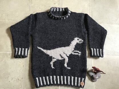 Dinosaur Sweater and Hat - Velociraptor Knitting pattern by ...