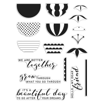 Hero Arts Reverse Confetti 6"X8" Stamp Set - Better Together