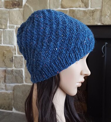 Trinity - diagonal rib family beanie