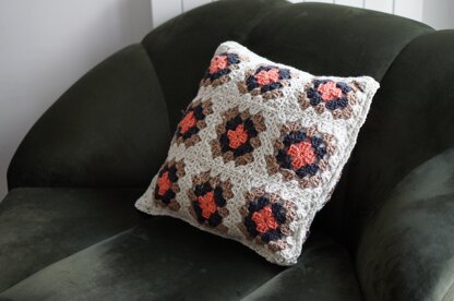 Granny square pillow cover