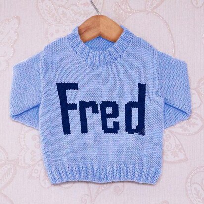 Intarsia - Fred Moniker Chart - Childrens Sweater