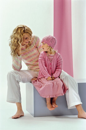 Girl’s Cardigan and Hat with Lace pattern in Schachenmayr Sun City - 6057 - Downloadable PDF