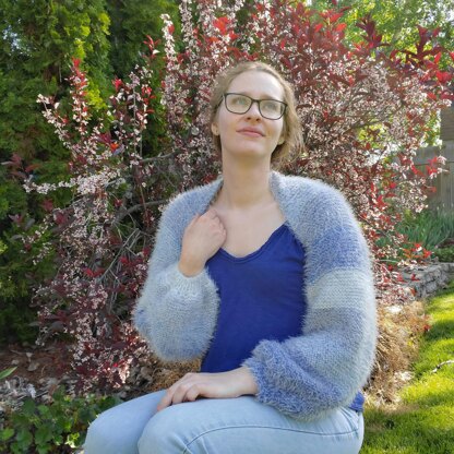 Blueberry Puff Shrug Knitting Pattern