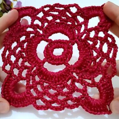 Crochet square motif