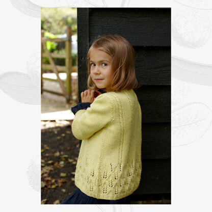 "Alice Cardigan" - Cardigan Knitting Pattern For Girls in Willow & Lark Nest