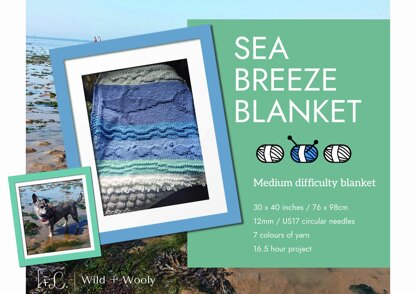 Sea Breeze Blanket | Knitting Pattern | Easy to Medium Difficulty | Instant Download | Perfect as a gift for a new baby | Chunky Knit