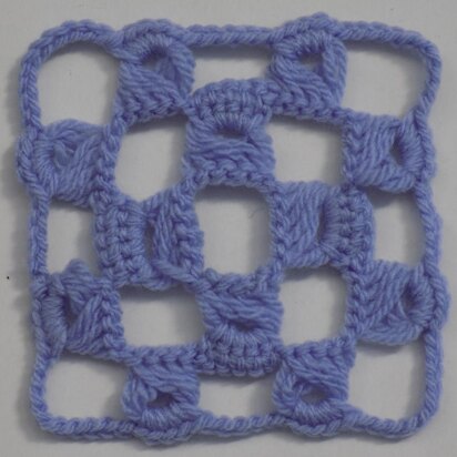Broomstick Crochet Granny Square, blanket block