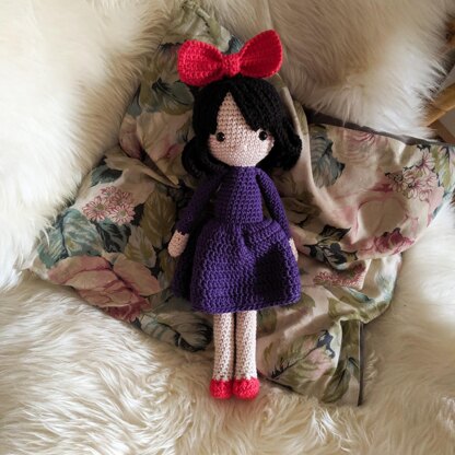 Little witch girl, crochet doll