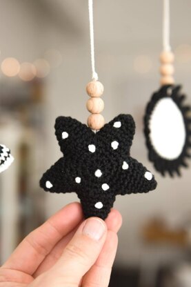 Crochet Sun, Moon and Star Baby Gym Toys