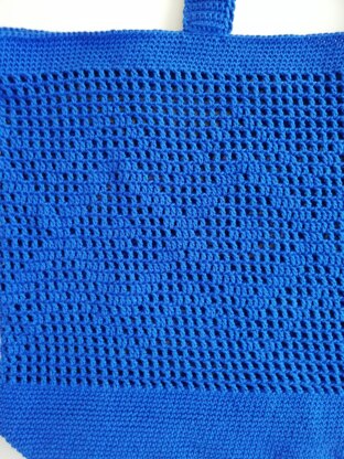 Blue Mesh Tote Bag