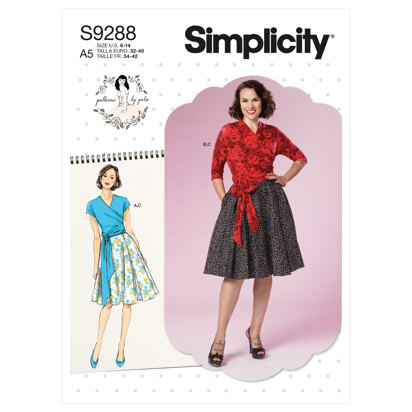 Simplicity Misses' Wrap Top & Flared Skirt S9288 - Sewing Pattern