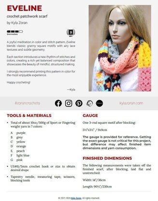 Eveline crochet scarf