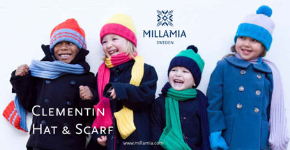 "Clementin Hat & Scarf" - Hat Knitting Pattern in MillaMia Naturally Soft Merino