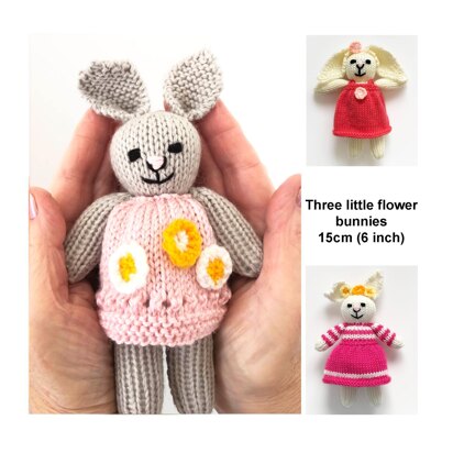 Pocket flower bunnies 19072 - knitting pattern
