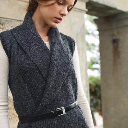 Wide Collar Vest & Cardigan